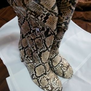 Zara snake skin boots (faux)